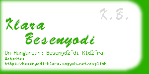 klara besenyodi business card